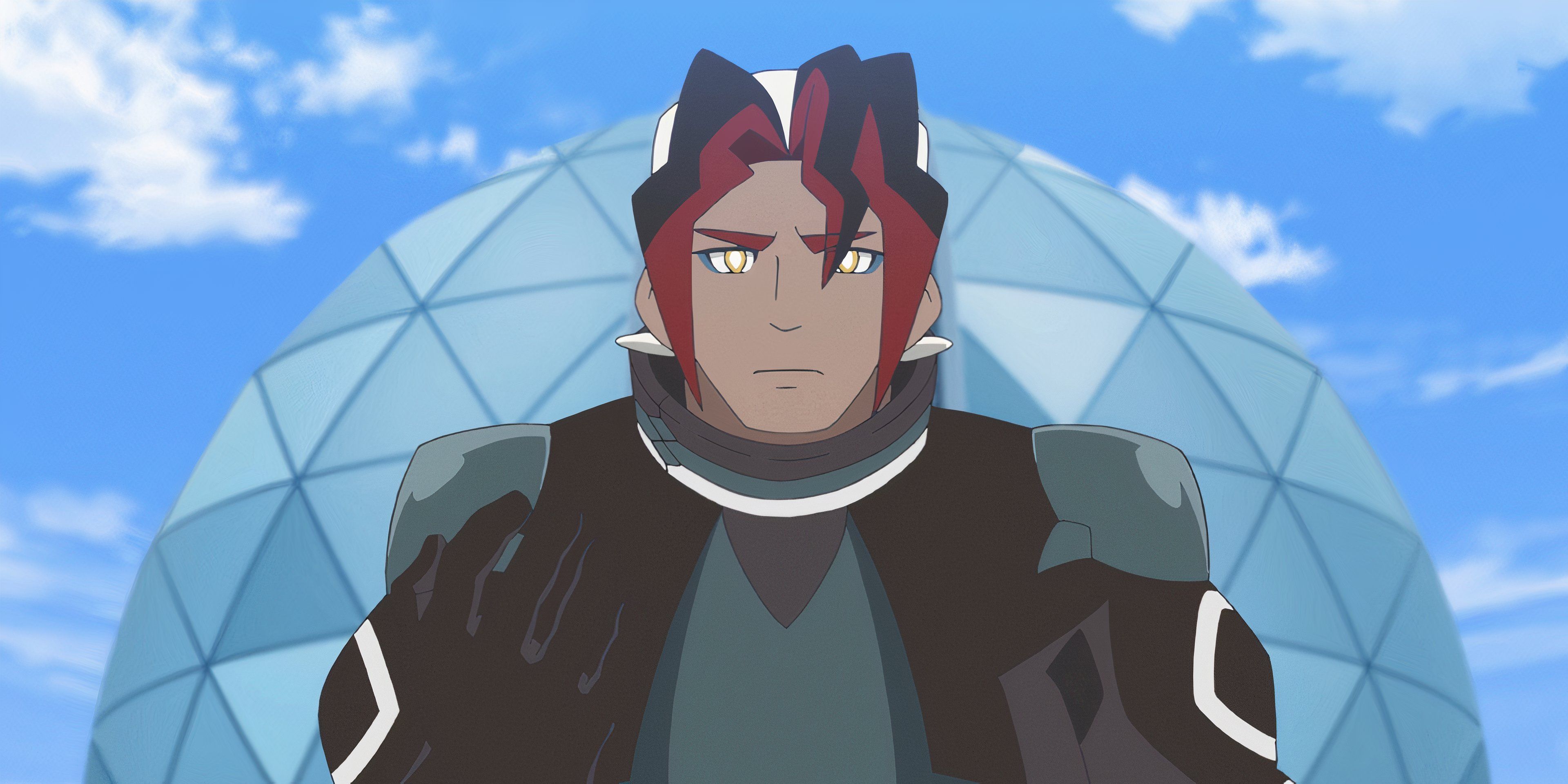 Sidian parece sério em Pokémon Horizons.