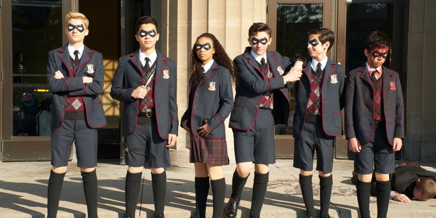 The Hargreeves siblings as children in The Umbrella Academy