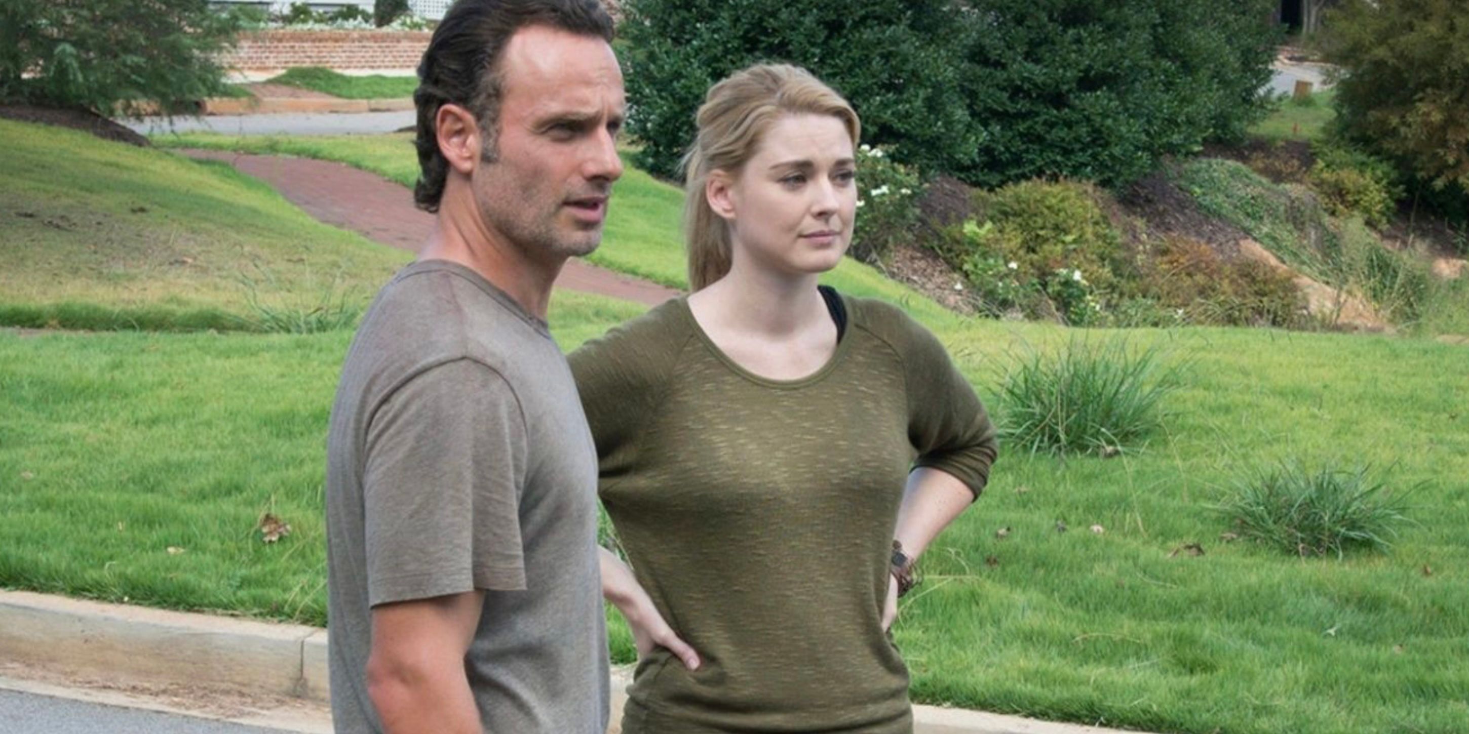 Rick Grimes and Jessie Anderson on The Walking Dead