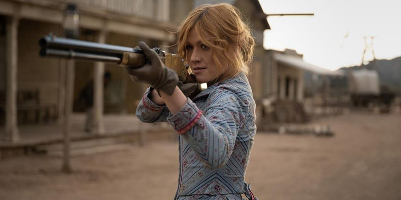 Abby Walker aponta um rifle em Walker: Independence