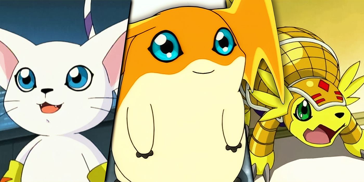 Imágenes de Gatomon, Patamon y Armadillomon en Digimon