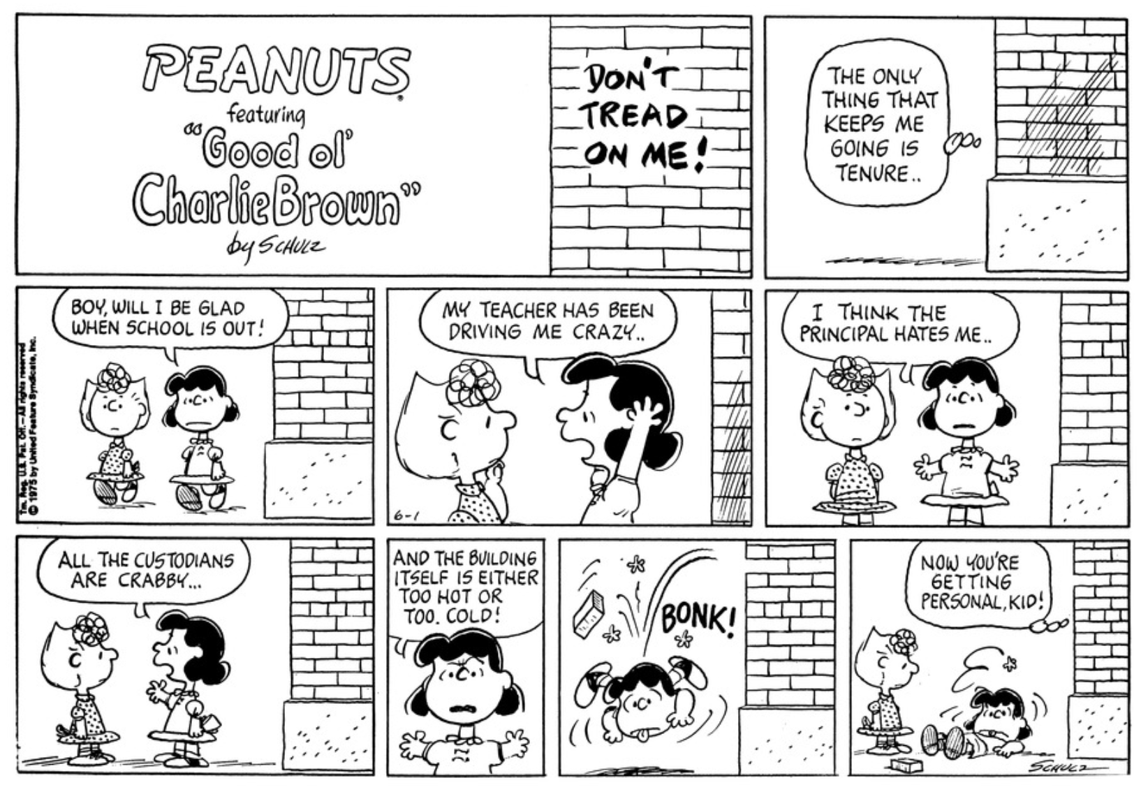 A escola que a turma do Peanuts frequenta é realmente senciente, e superou isso.