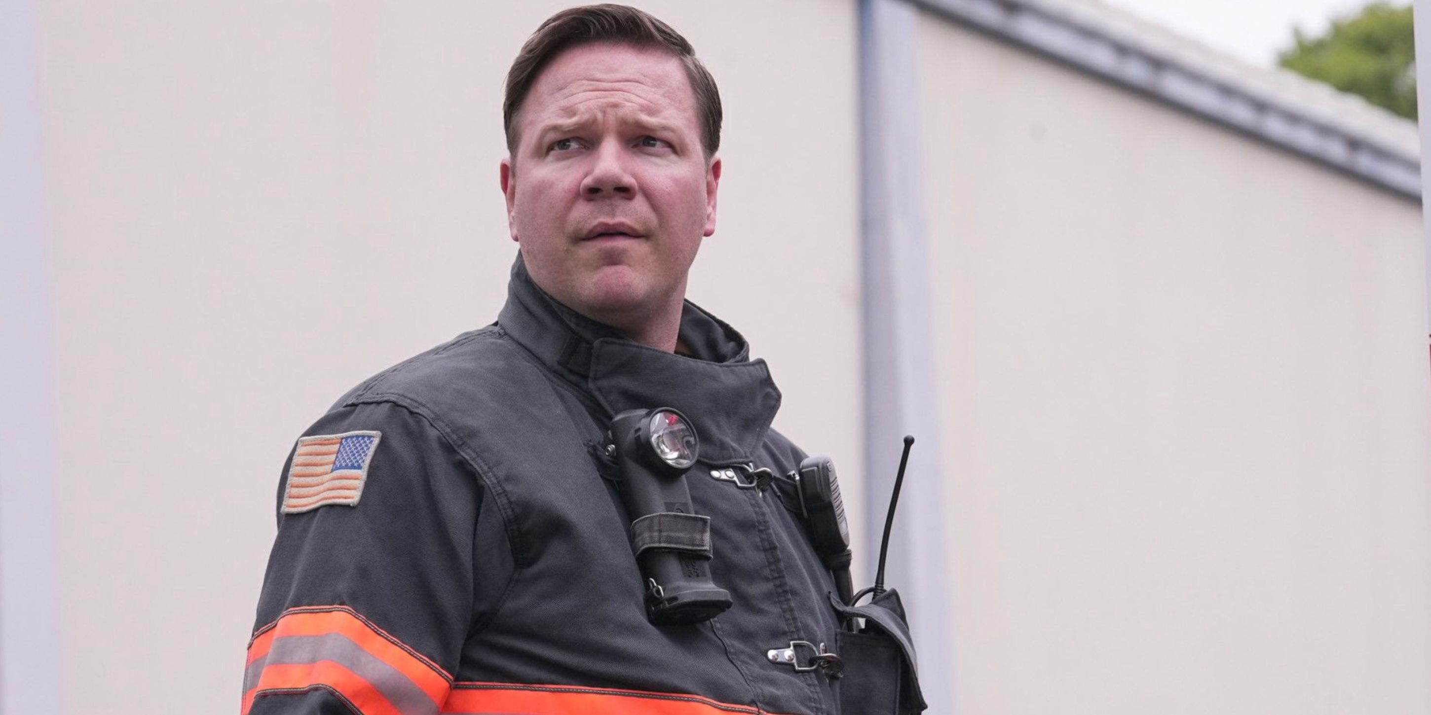 Judd Ryder (played by actor Jim Parrack) in firefighter gear on 9-1-1 Lone Star