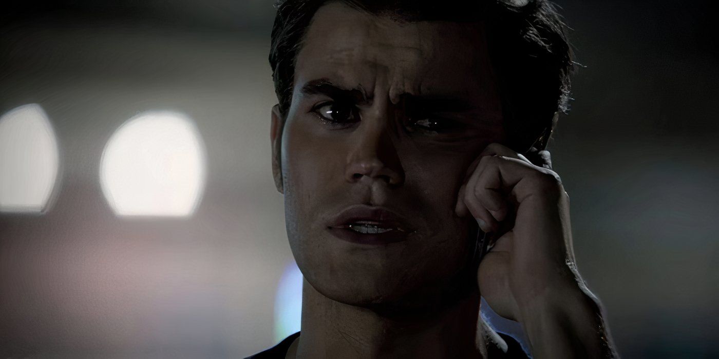 Stefan chora ao telefone para Elena nos diários de vampiros