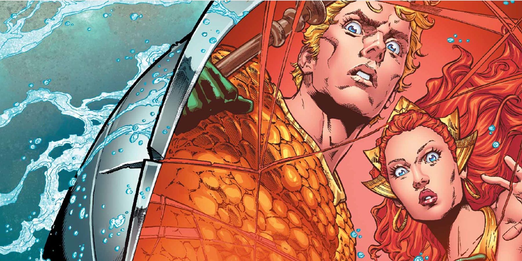 Aquaman e Mera na capa de Aquaman #15 2017