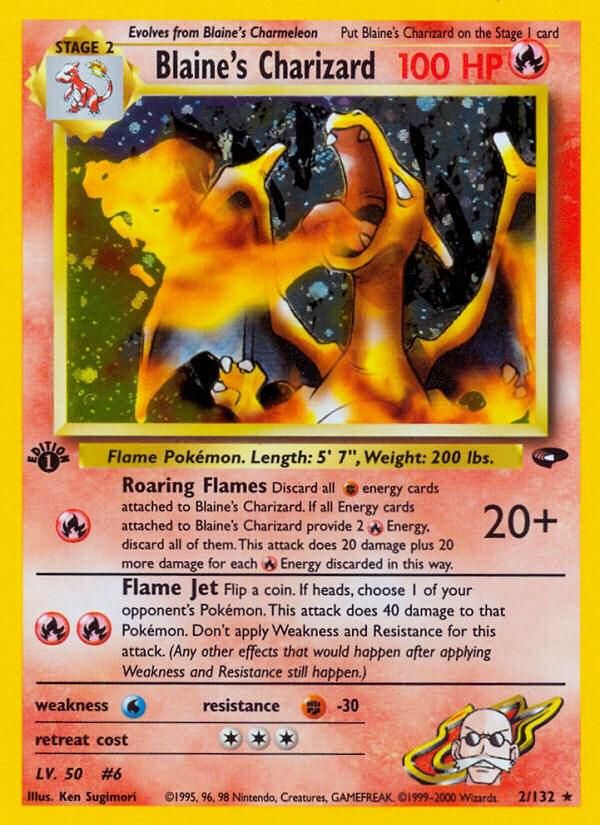 O Charizard de Blaine, do Pokemon TCG Set Gym Challenge.