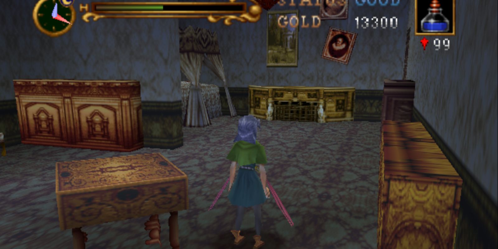 Castlevania 64 Carrie em um quarto