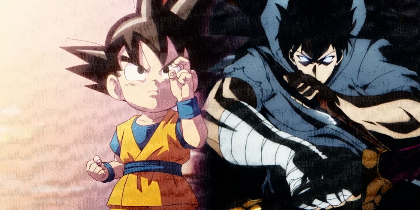 Dragon Ball Daima's Goku Mini and Sung Jinwoo from the Solo Leveling anime