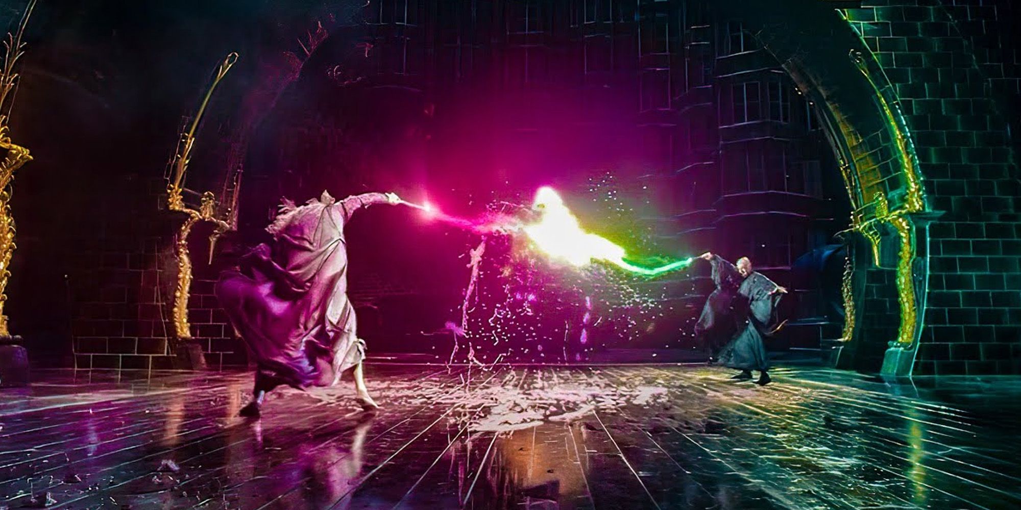 Dumbledore vs Voldemort in the Ministry of Magic in the order of Phoenix