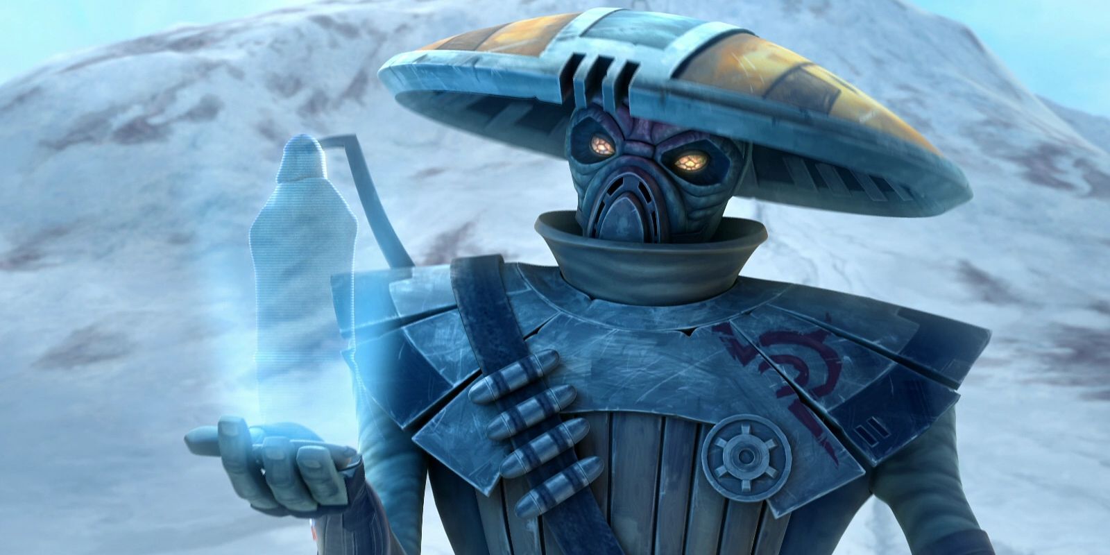 Embo fala com Darth Sidious em um holograma em Star Wars: The Clone Wars