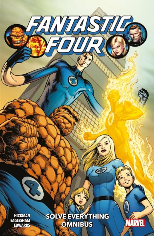 Fantastic Four resuelve todo lo que Omnibus, que muestra el fantástico cuarteto de pie juntos.