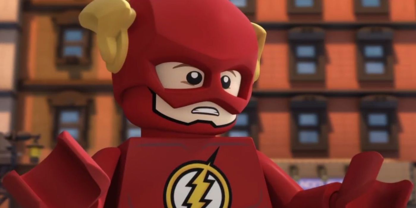 O Flash encolhe os ombros em LEGO DC Comics Super Heroes: Justice League - Gotham City Breakout