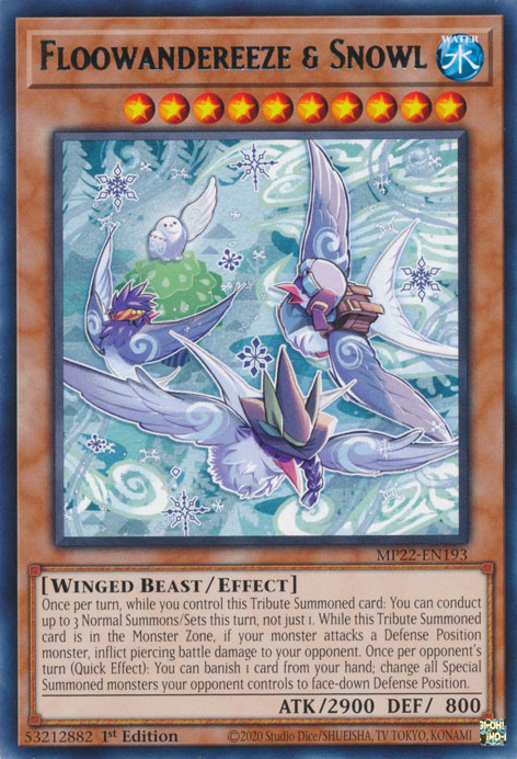 Floowandereeze e Snowl no Yu-Gi-Oh! TCG/OCG.