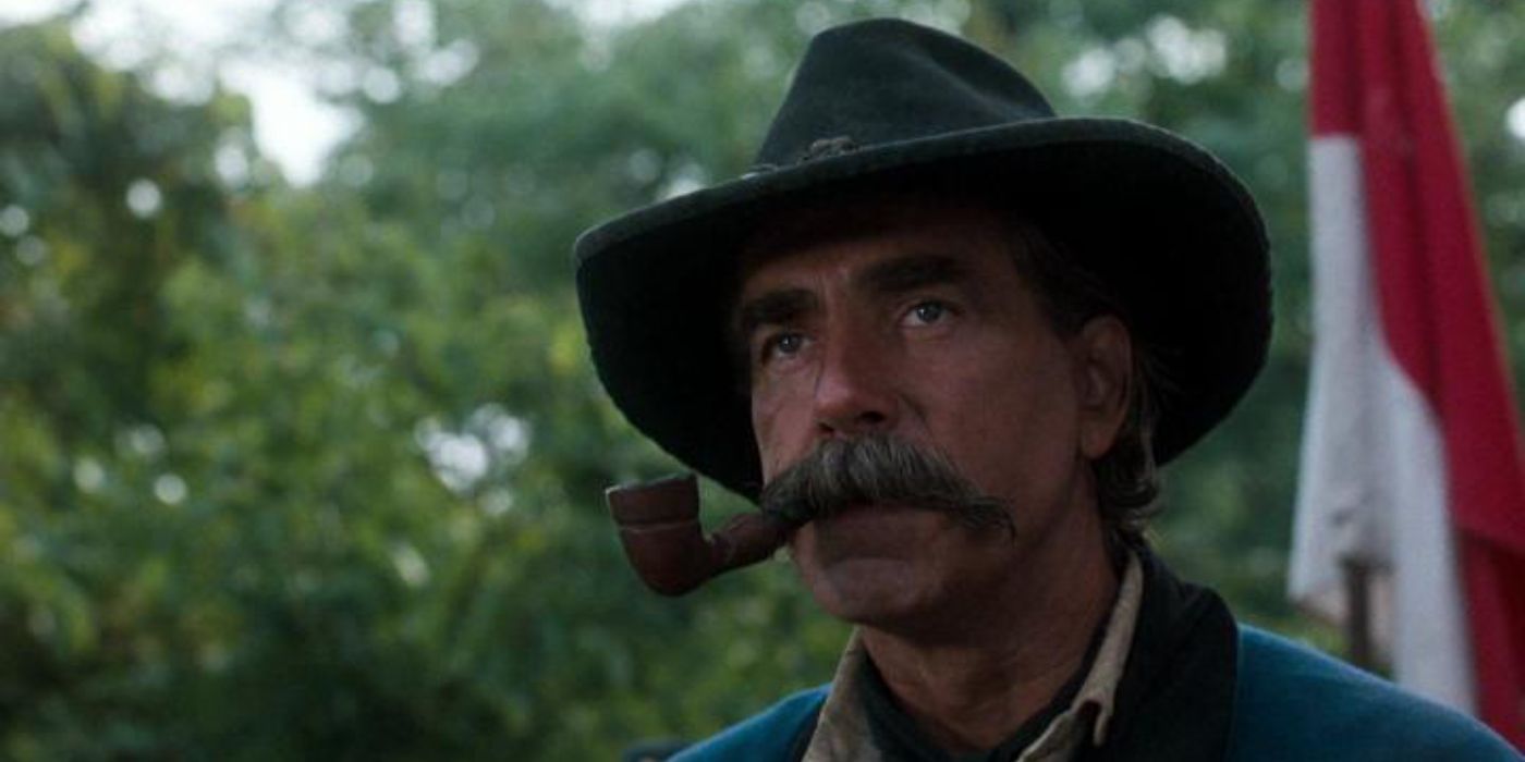 Sam Elliott como brigadeiro -general John Buford de Gettsyburg