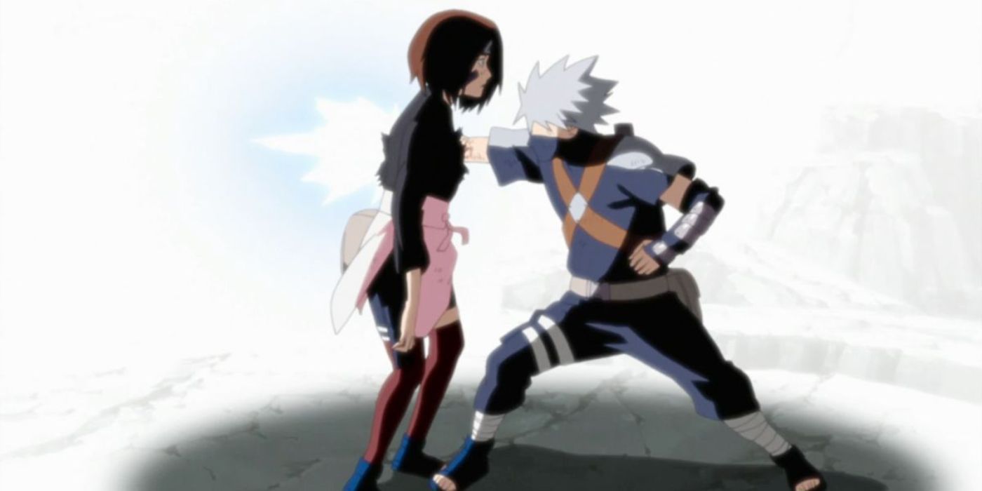 Un joven Kakashi Hatake mata accidentalmente a Rin usando su Chidori durante un flashback en Naruto: Shippuden.