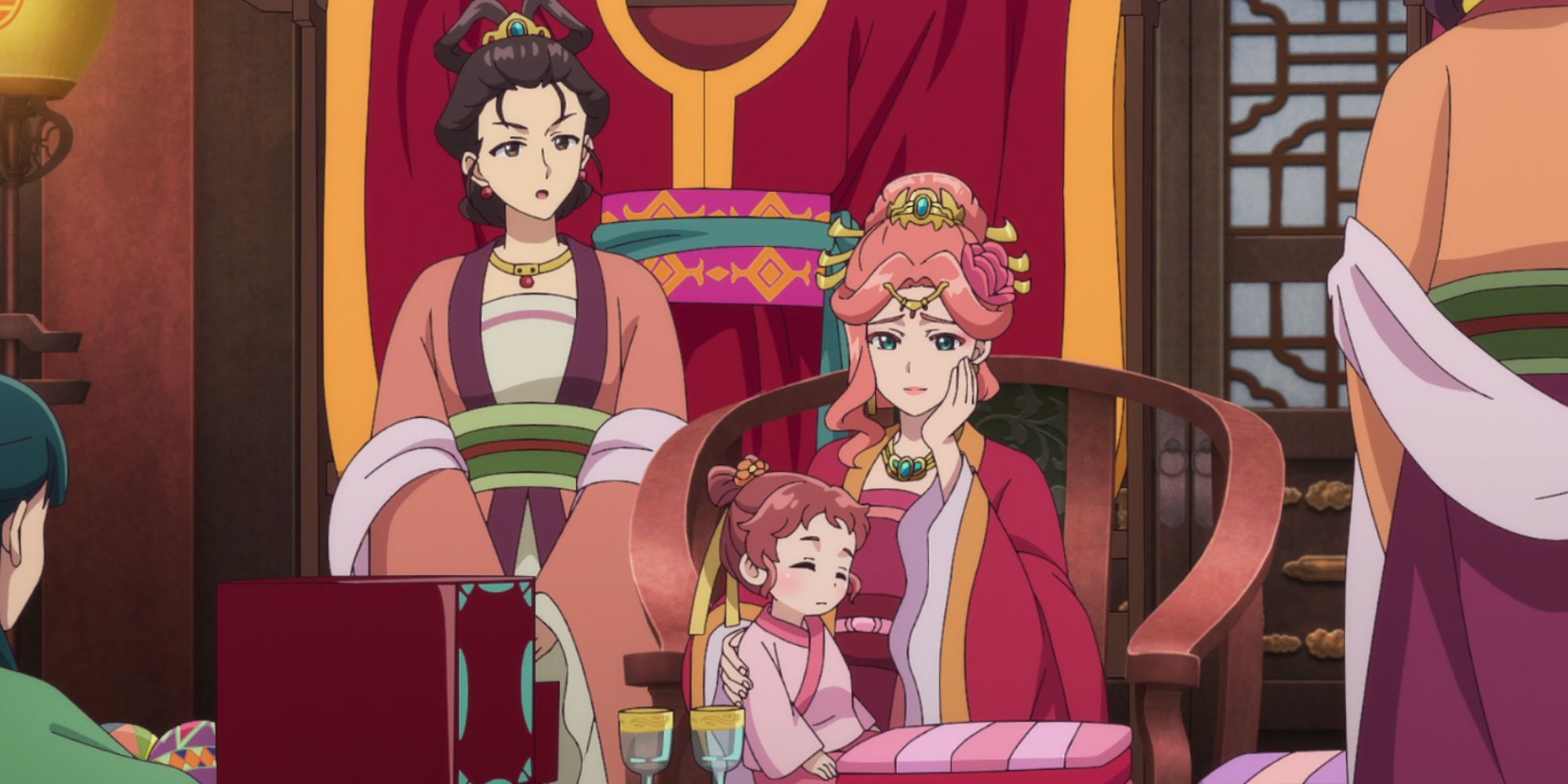 Lady Gyokuyou preocupándose por cuánto dinero gastó en The Apothecary Diaries.