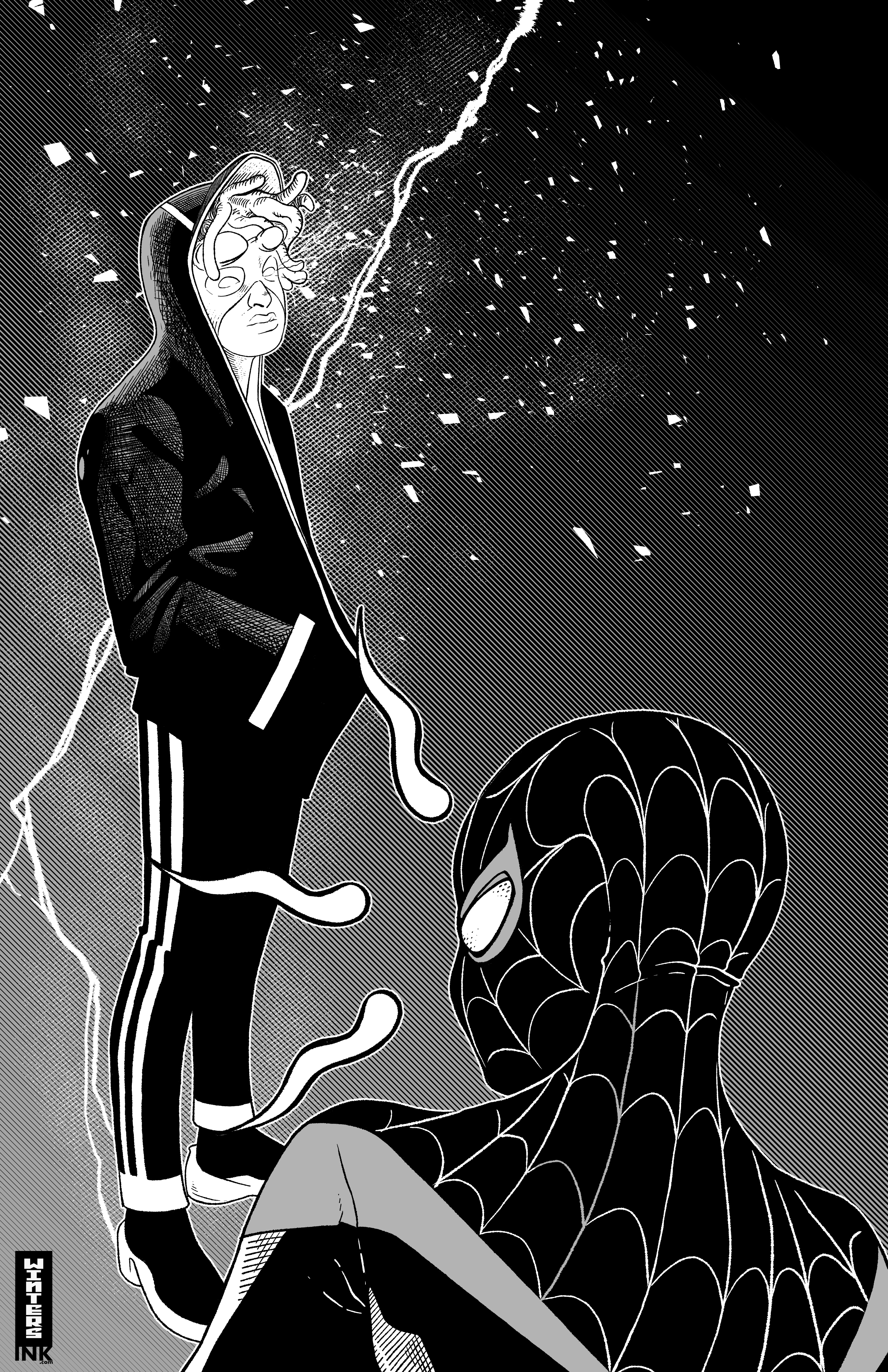 Spider-Man (Miles Morales) and Static team-up