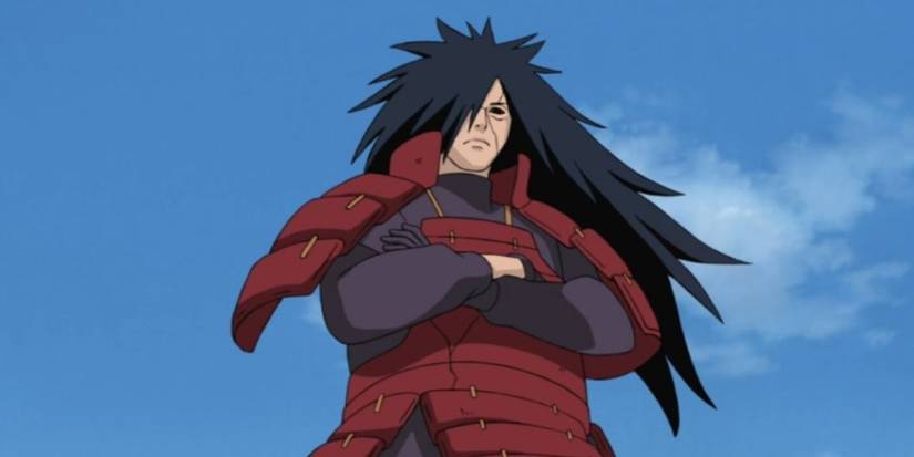 Madara Uchiha with his arms crossed in Naruto.