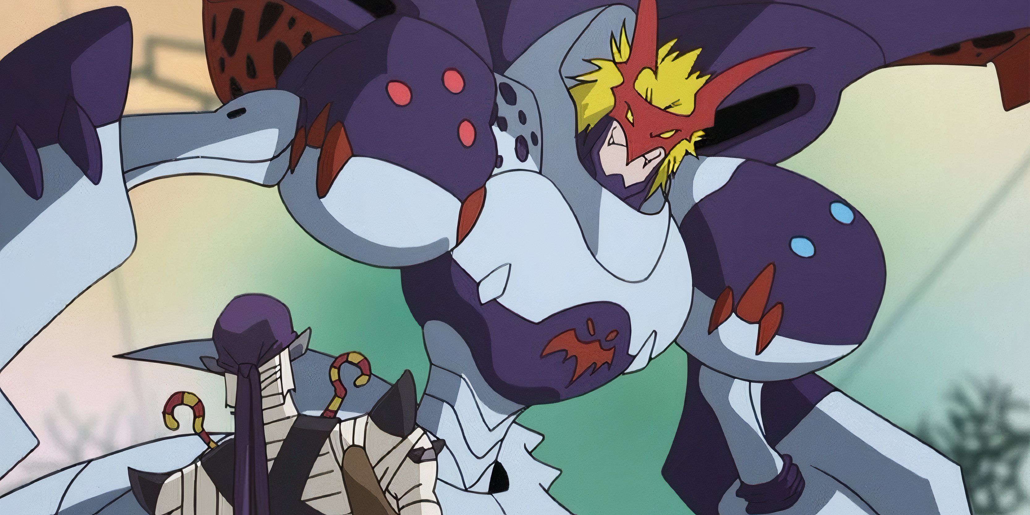 Malomiotismon olhando para Mummymon em Digimon Adventure.