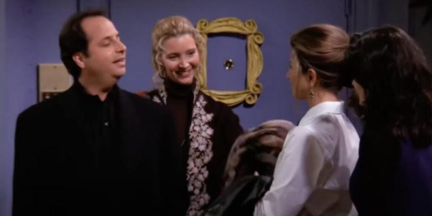 Steve, Phoebe, Monica e Rachel conversando em Friends