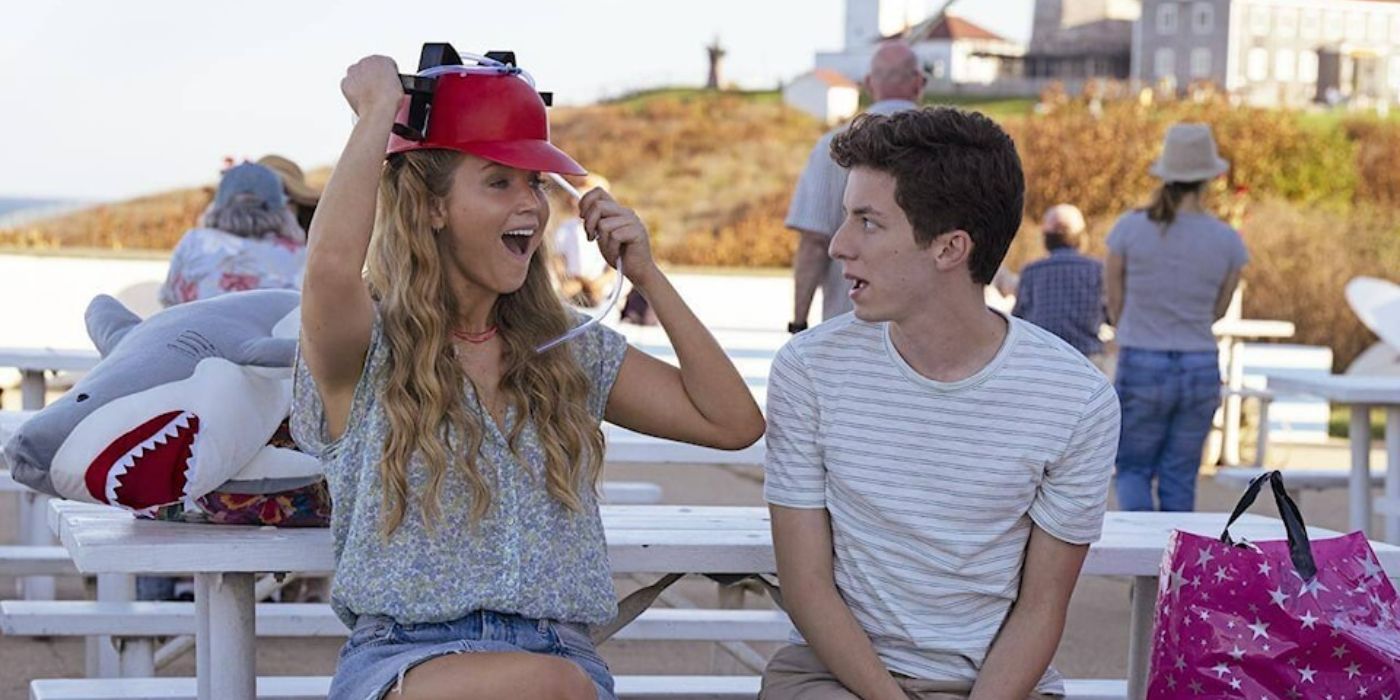 Jennifer Lawrence as Maddie Barker and Andrew Barth Feldman as Percy Becker from No Hard Feelings