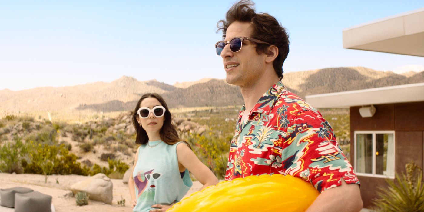 Andy Samberg as Nyles and Cristin Milioti as Sarah Wilder from Palm Springs