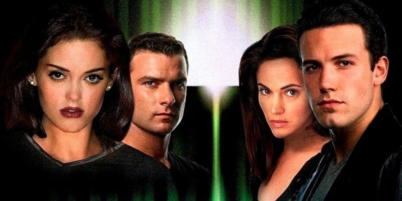 Elenco principal dos Phantoms, Ben Affleck, Liev Schreiber, Rose McGowan e Joanna Going