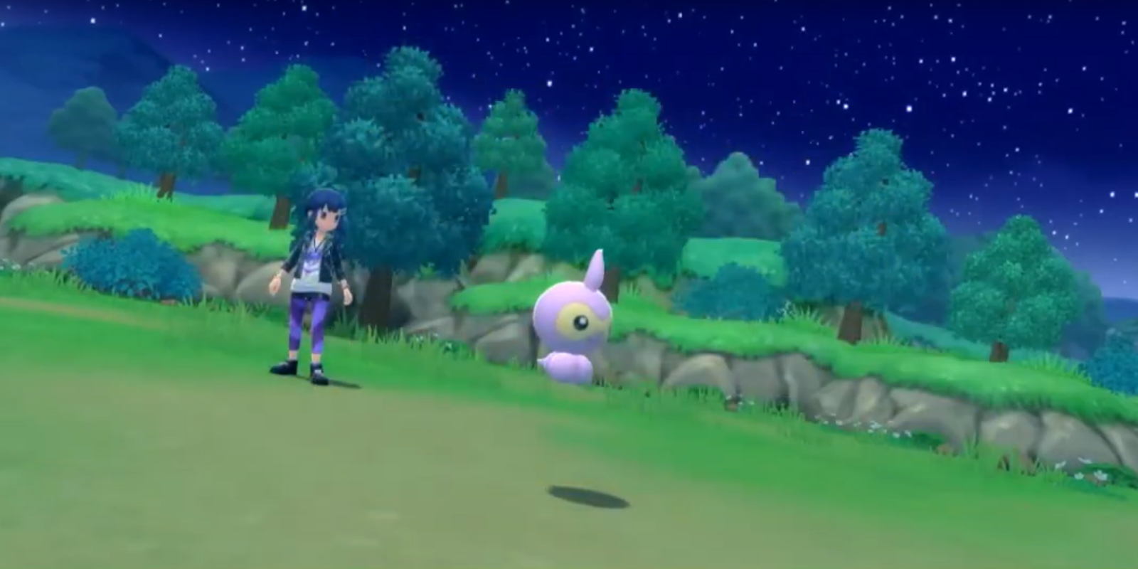 Dawn sends out a Shiny Castform in Pokemon Brilliant Diamond & Shining Pearl.