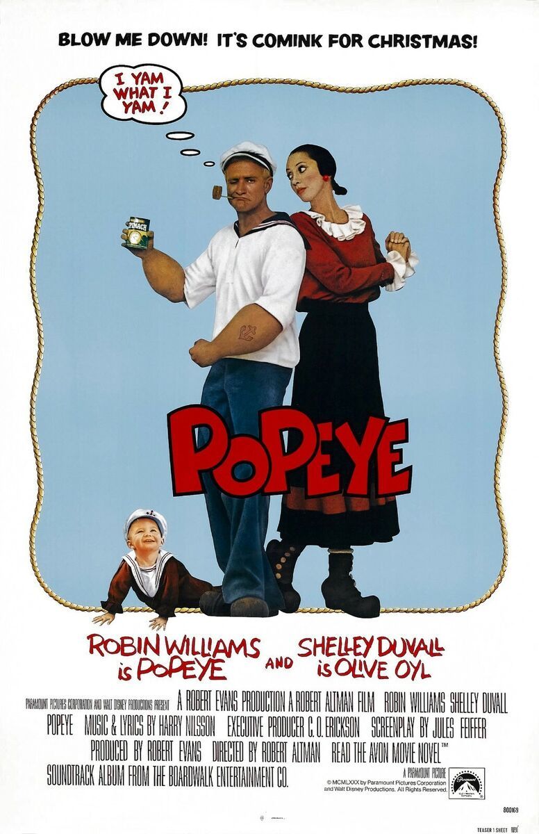 O pôster do filme Popeye