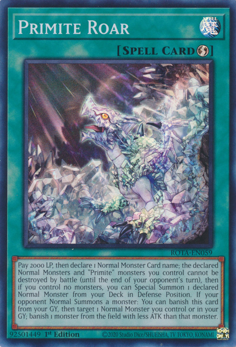 Rugido de primite no yu-gi-oh! TCG/OCG.