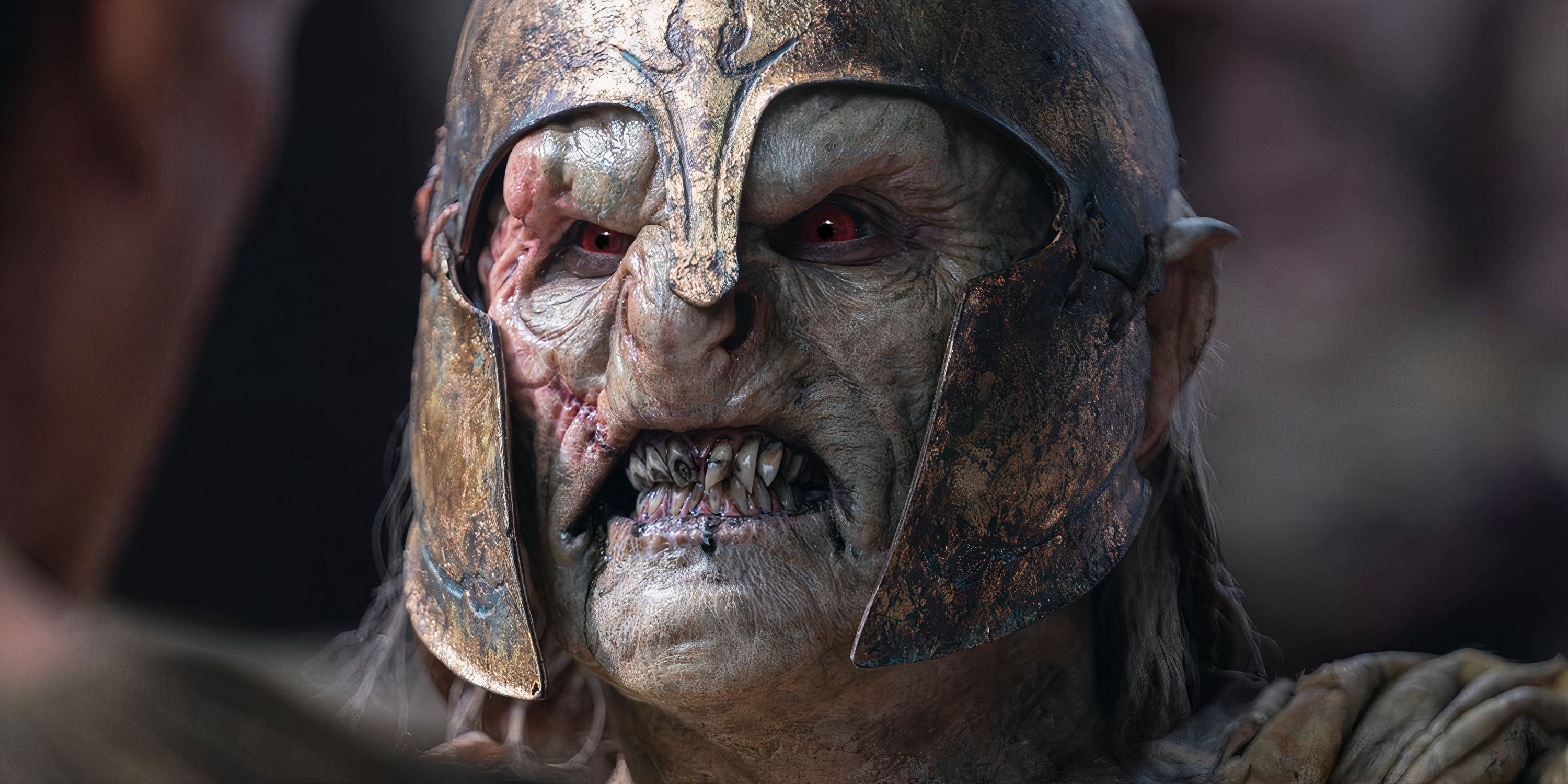 An orc growls in Lord of the Rings: Rings of Power