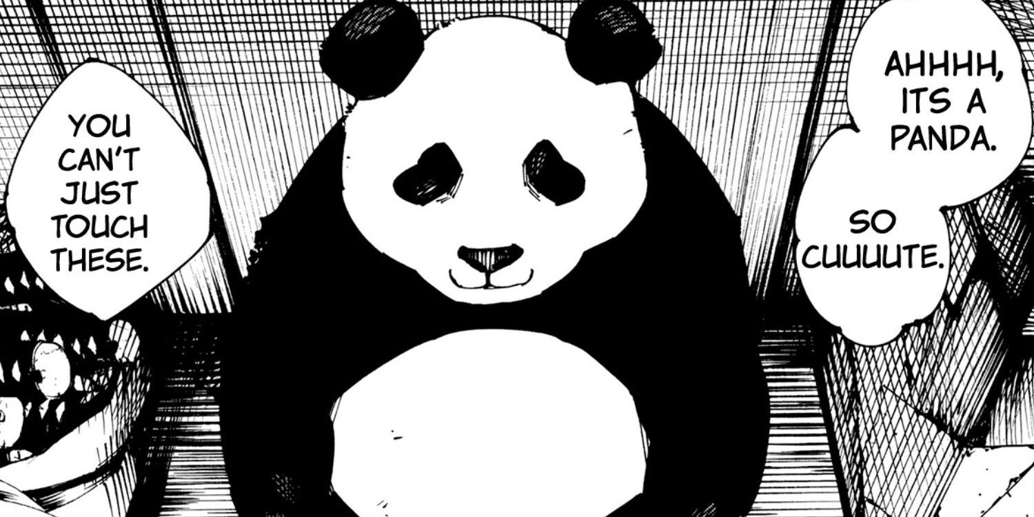 Panda visto no ano de 2080 no capítulo do epílogo de Jujutsu Kaisen