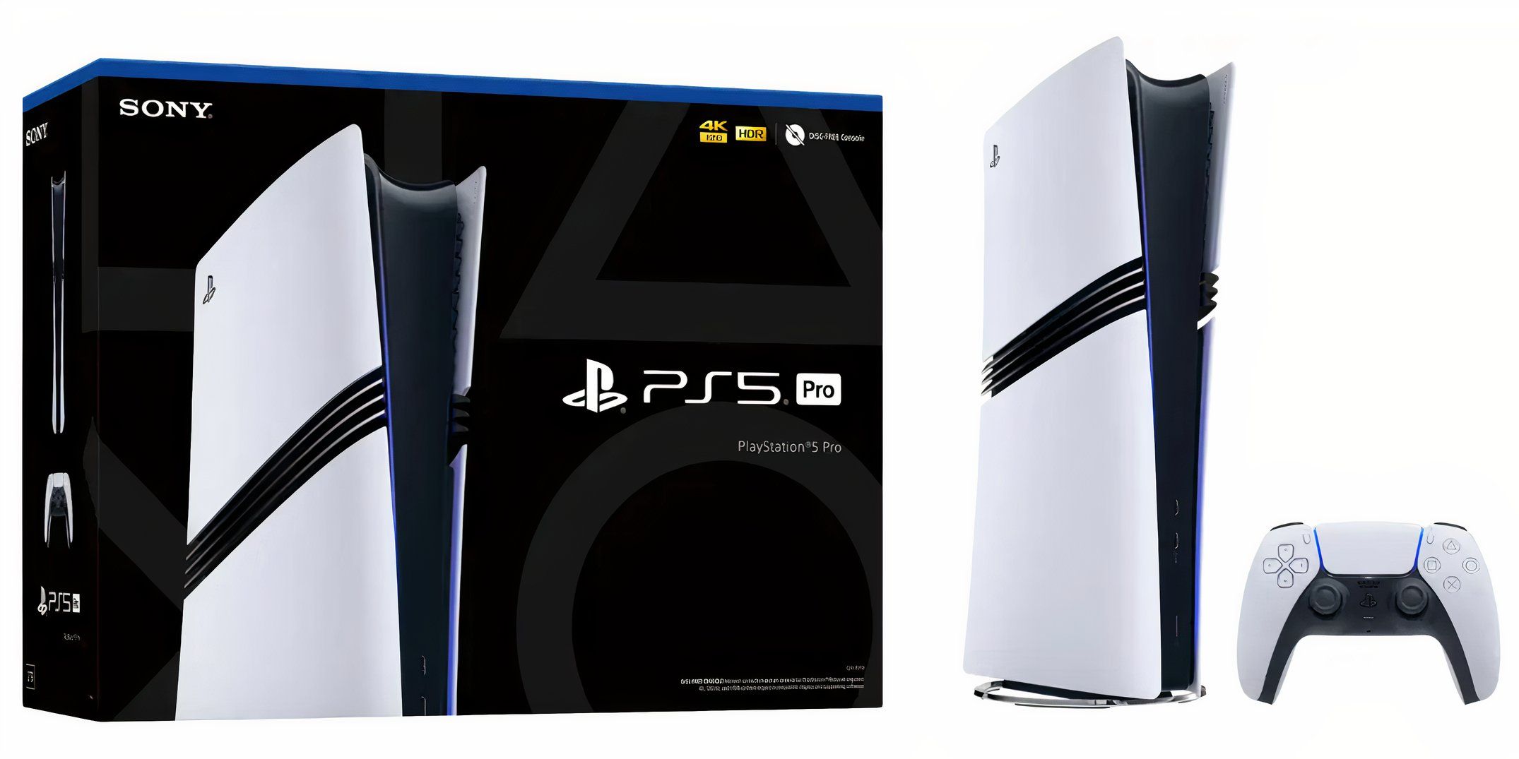 Um PlayStation 5 Pro Box, Console e Controller 