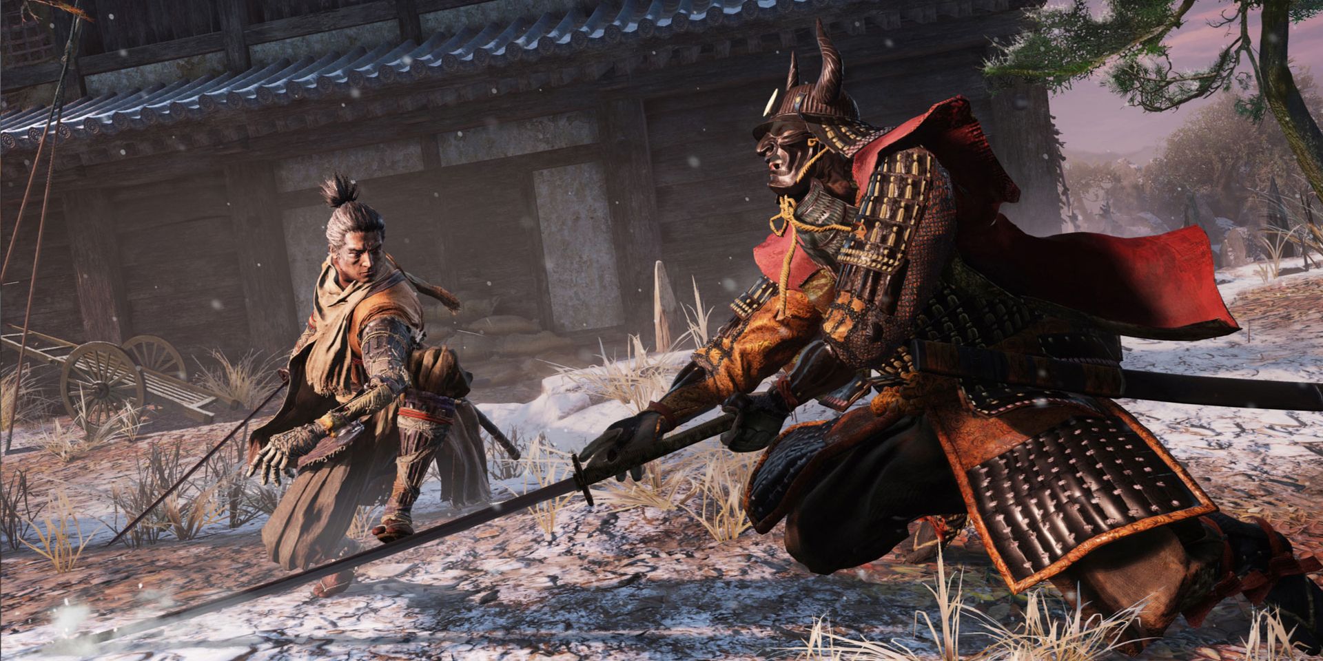 Sekiro luta contra um Samurai em Sekiro: Shadows Die Twice