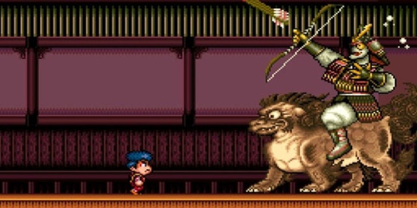 Lucha contra jefes de La Leyenda del Ninja Místico