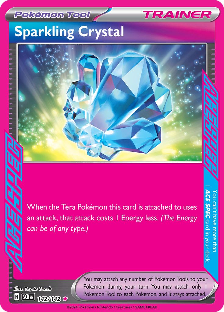 O Cristal Pokemon Card Sparkling da expansão estelar da coroa.