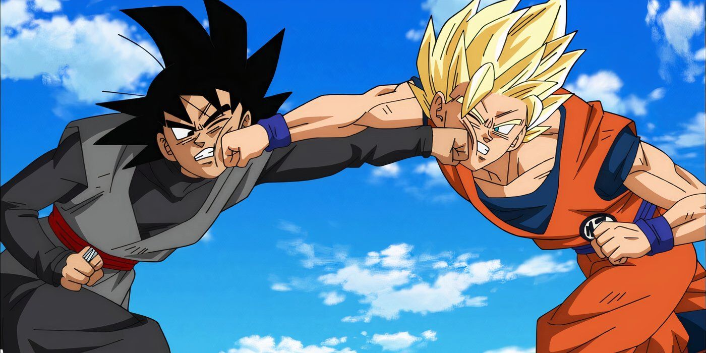 SSJ Goku e Goku Black Squaring Off