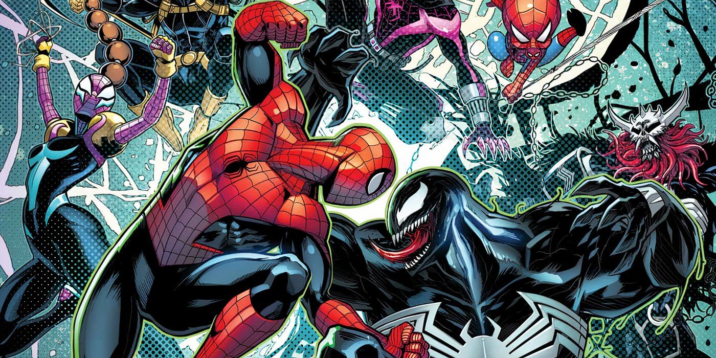 Spider-Man and Venom duel