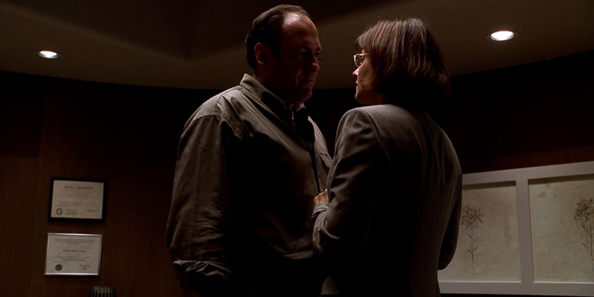 Tony e Dr. Melfi em terapia em Os Sopranos, Pax Soprana