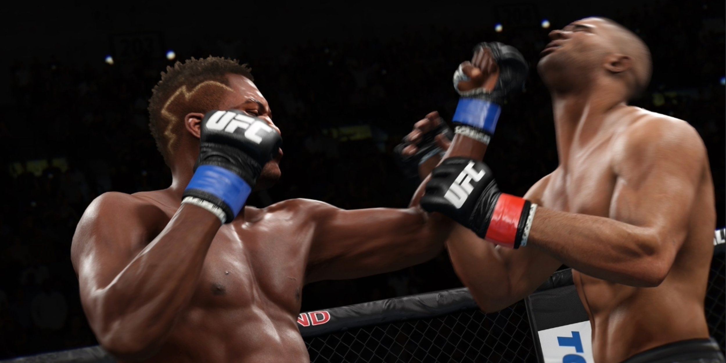 Captura de tela de um uppercut no UFC3