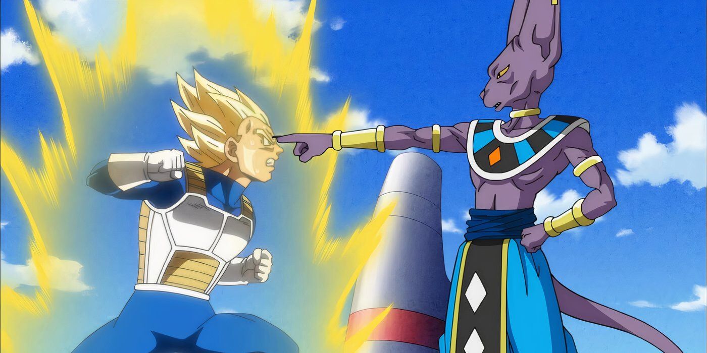 Vegeta prova que não é páreo para Beerus