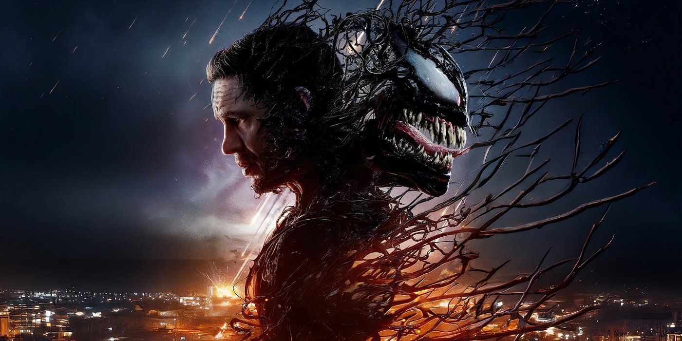 Tom Hardy como Eddie Brock/Venom enfrentando uma nova ameaça em Venom: The Last Dance