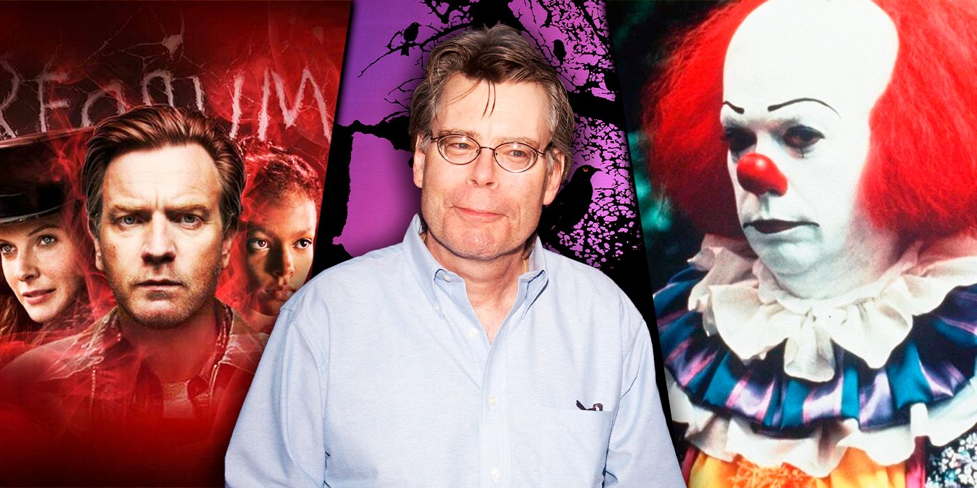 Stephen King with the movies It, The Dark Half and Doctor Sleep