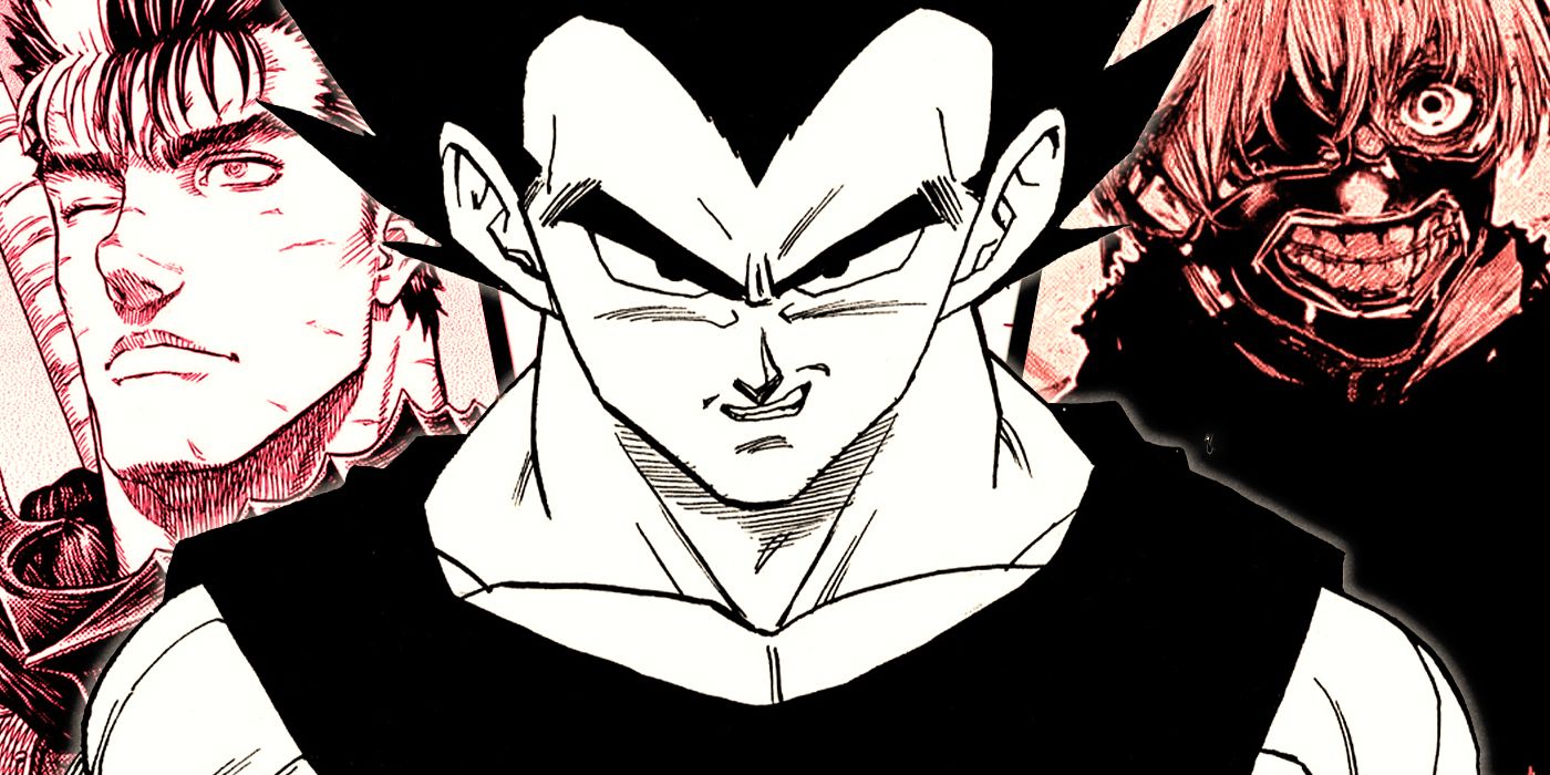 Images of Guts, Goku and Ken Kaneki