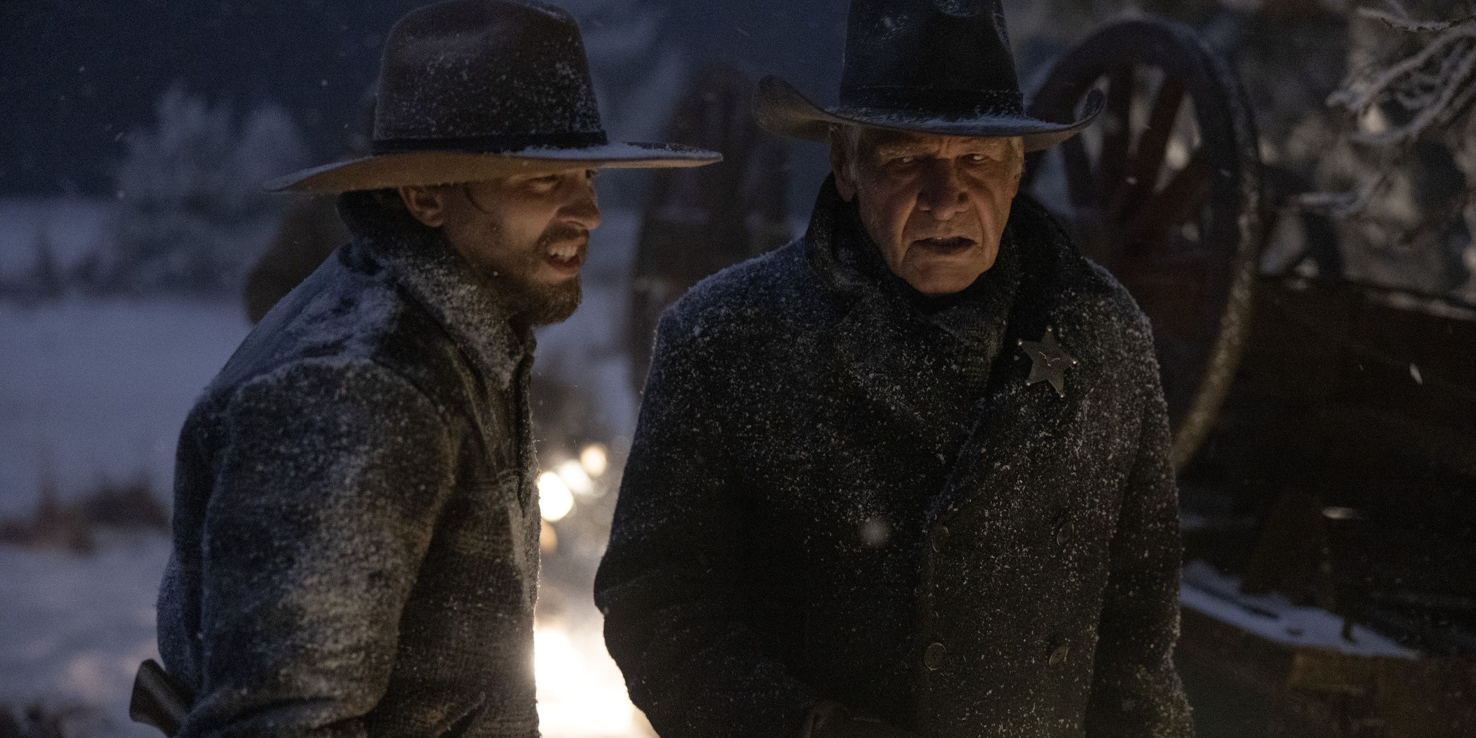 Jacob and Jack Dutton in the snow in 1923