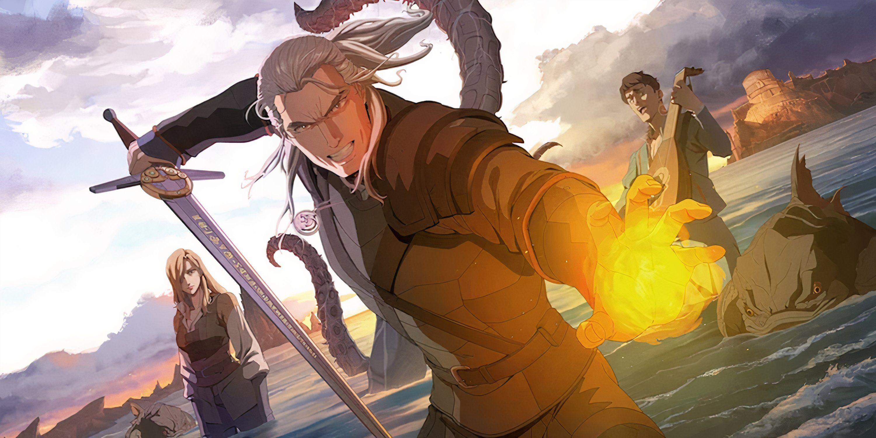 Geralt uses his powers in The Witcher: Sirens of the Deep