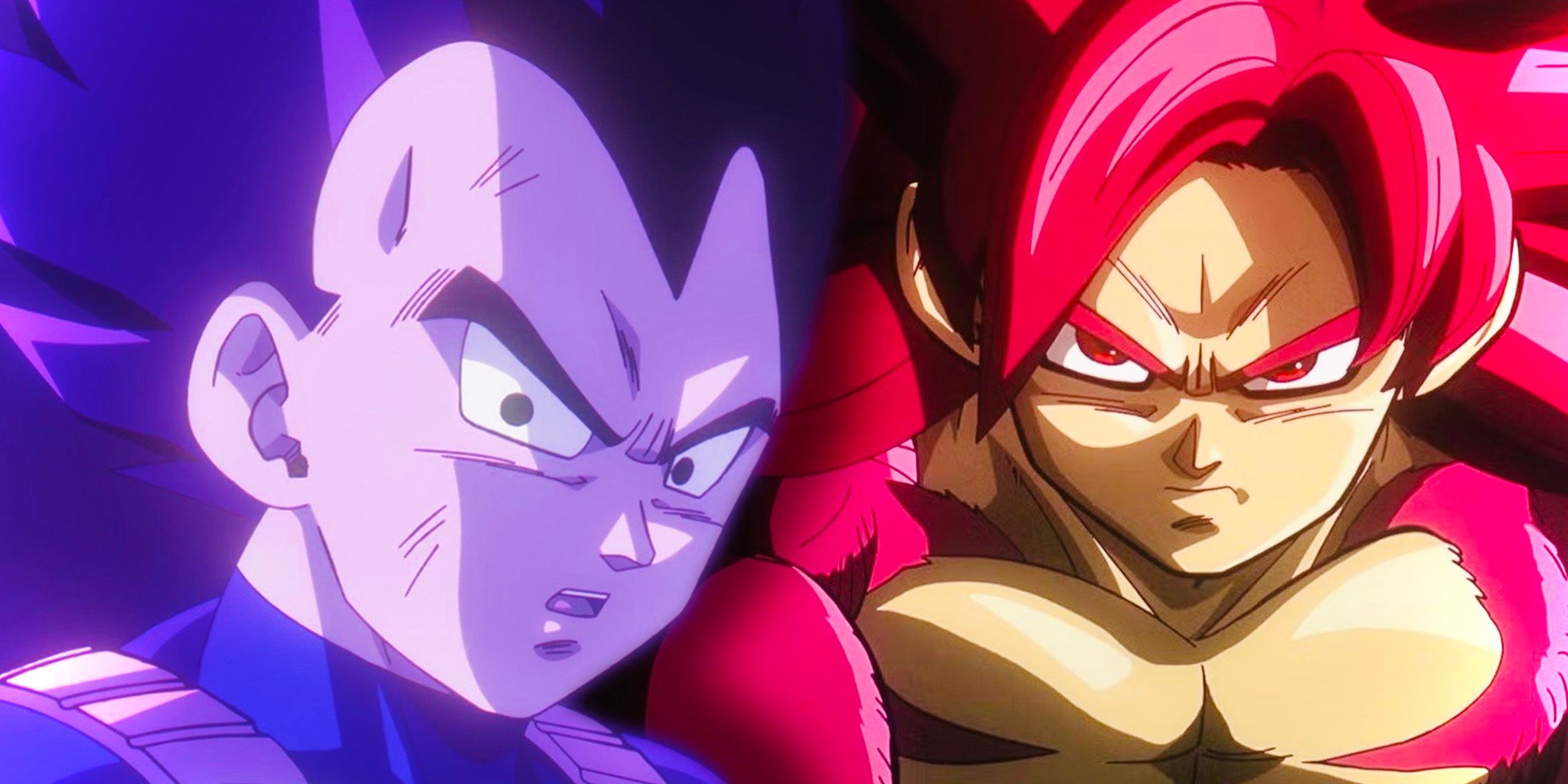 Vegeta shocked at adult Super Saiyan 4 Goku in Dragon Ball DAIMA