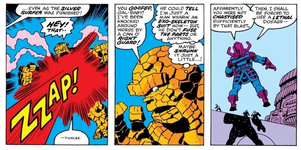 Galactus atinge The Thing