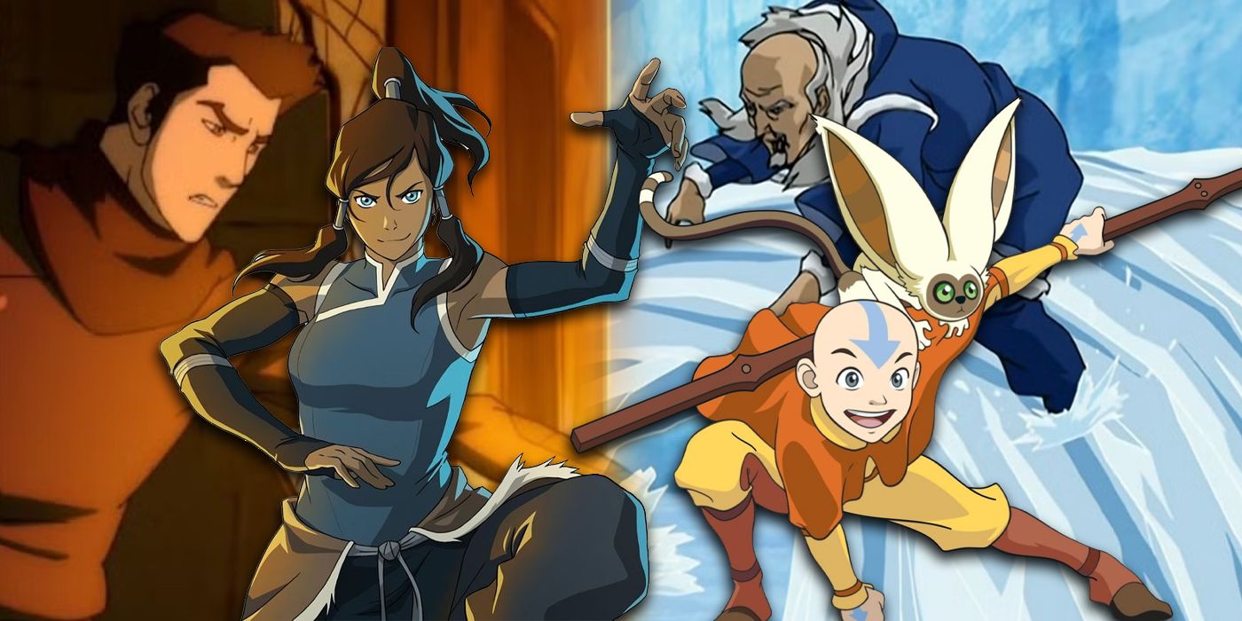 Aang, Korra, Pakku, Mako