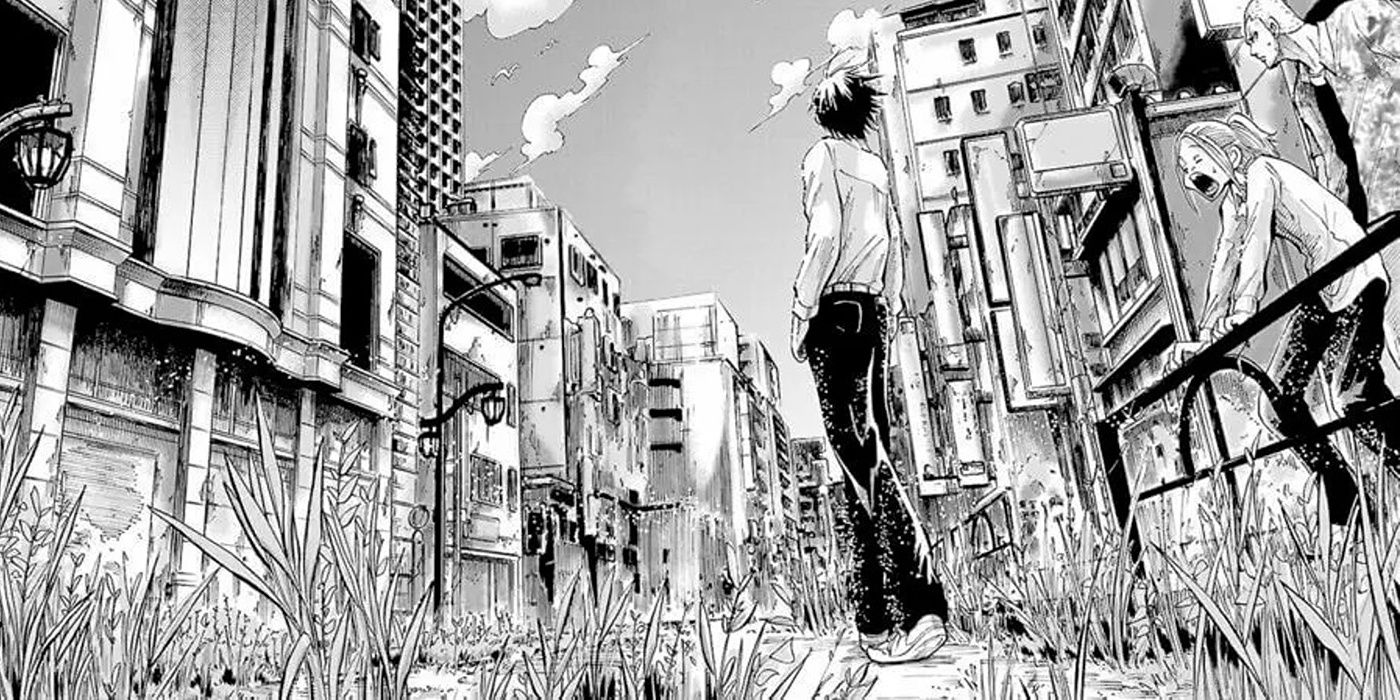 Ryohei Arisu looks around at an empty city.